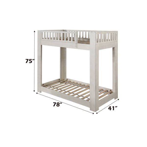 ACME Cedro Weathered White Bunk Bed (Twin | Twin)Model BD00612