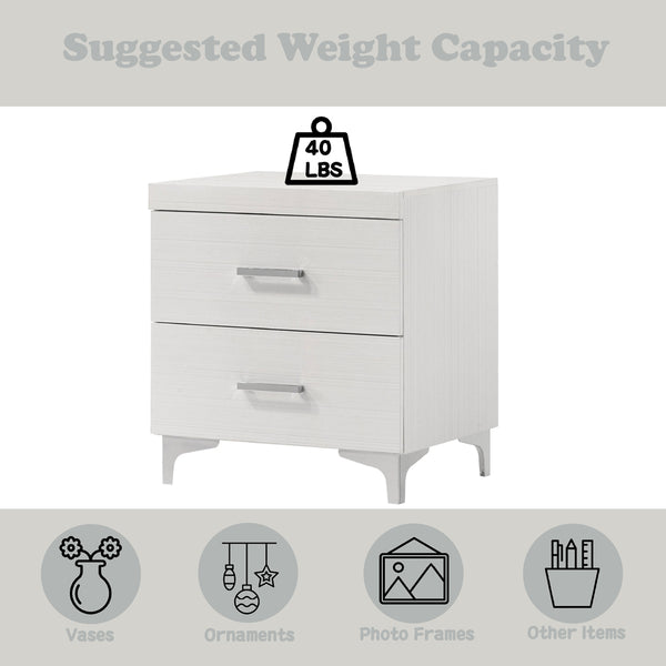 ACME Casilda White Nightstand Model BD00645