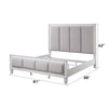 ACME Katia Light Gray Linen Rustic Gray & Weathered White Eastern King Bed Model BD00659EK