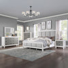 ACME Katia Light Gray Linen Rustic Gray & Weathered White Eastern King Bed Model BD00659EK