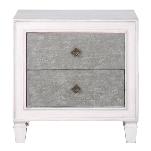 ACME Katia Rustic Gray & Weathered White Nightstand Model BD00661