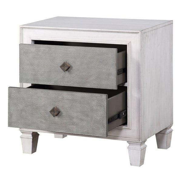 ACME Katia Rustic Gray & Weathered White Nightstand Model BD00661
