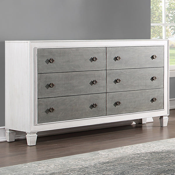 ACME Katia Rustic Gray & Weathered White Dresser Model BD00663