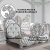 ACME Valkyrie Synthetic Leather Antique Platinum Eastern King Bed Model BD00683EK