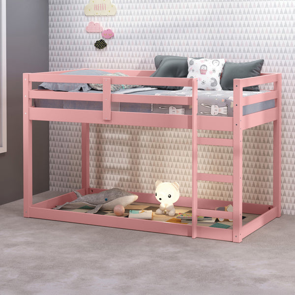 ACME Gaston II Pink Twin Loft Bed Model BD00768