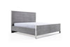 Eastern King Modrest Charlene Modern Grey Elm & Stainless Steel Bed Model VGVCBD008A-LOW-GRY-EK