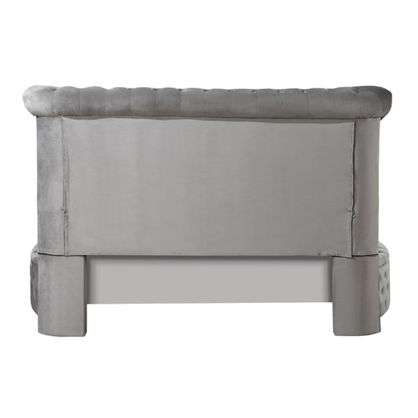 ACME Gaiva Gray Velvet Queen Bed with Storage Model BD00967Q