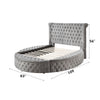 ACME Gaiva Gray Velvet Queen Bed with Storage Model BD00967Q