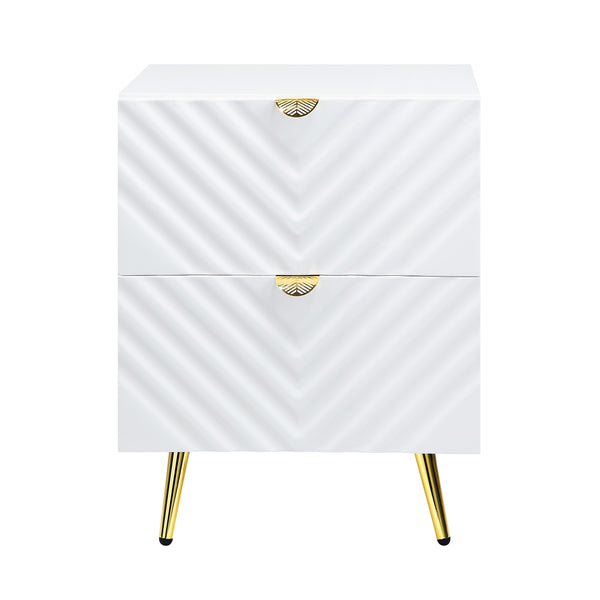 ACME Gaines White High Gloss Nightstand Model BD01035