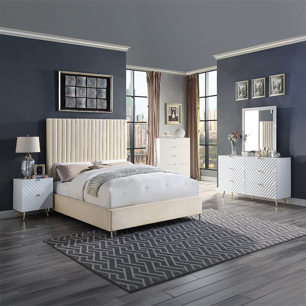 ACME Gaines White High Gloss Nightstand Model BD01035