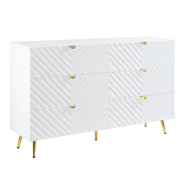 ACME Gaines White High Gloss Dresser Model BD01037