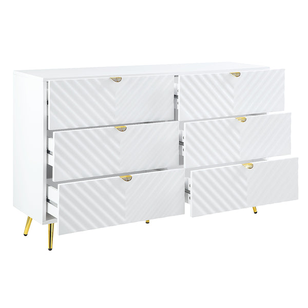 ACME Gaines White High Gloss Dresser Model BD01037
