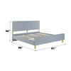 ACME Gaines Gray High Gloss Eastern King Bed Model BD01039EK