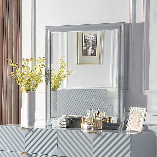 ACME Gaines Gray High Gloss Mirror Model BD01042