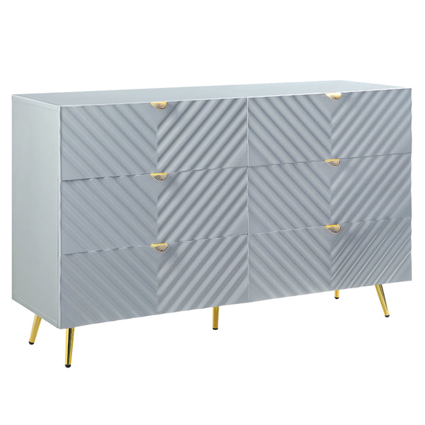 ACME Gaines Gray High Gloss Finish Dresser Model BD01043A