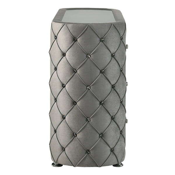 ACME Perine Gray Velvet Dresser Model BD01065