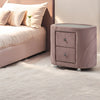 ACME Salonia Pink Velvet Nightstand Model BD01184