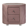 ACME Salonia Pink Velvet Nightstand Model BD01184