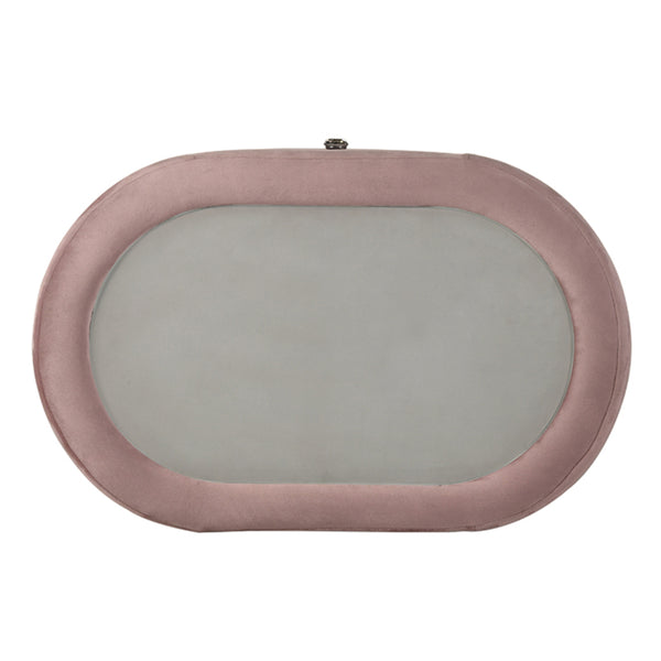 ACME Salonia Pink Velvet Nightstand Model BD01184