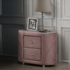 ACME Salonia Pink Velvet Nightstand Model BD01184