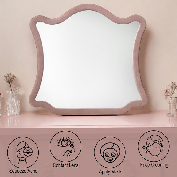 ACME Salonia Pink Velvet Mirror Model BD01185