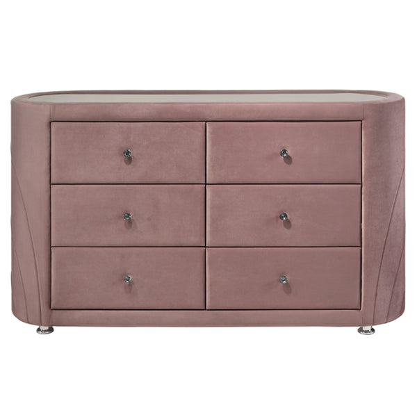 ACME Salonia Pink Velvet Dresser Model BD01186
