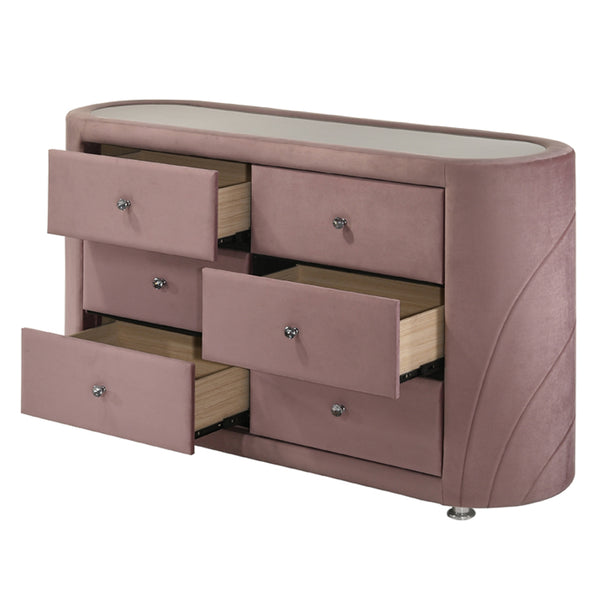 ACME Salonia Pink Velvet Dresser Model BD01186