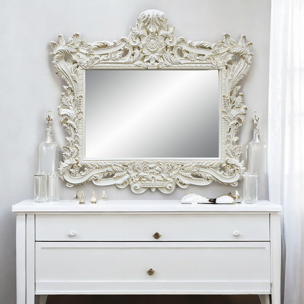 ACME Adara Antique White Mirror Model BD01250