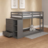 ACME Gaston Gray Bunk Bed (Twin | Twin) with 4 Drawers & 3 Compartments Model BD01372