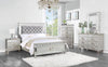 ACME Varian Gray Velvet Silver & Mirrored Full Bed Model BD01411F