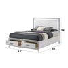 ACME Haiden LED & White Queen Bed with Storage Model BD01425Q