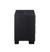 ACME Nicola Silver Synthetic Leather & Black Nightstand Model BD01428
