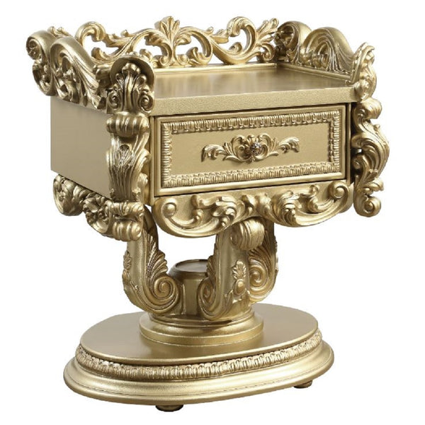 ACME Bernadette Gold Nightstand Model BD01475