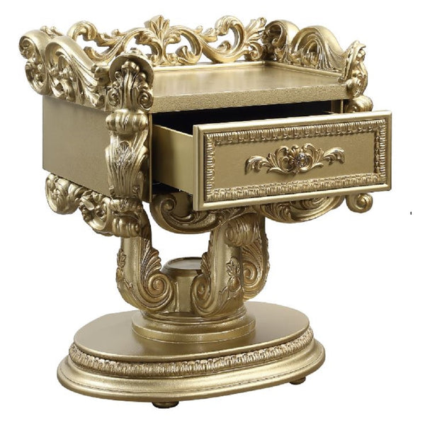 ACME Bernadette Gold Nightstand Model BD01475