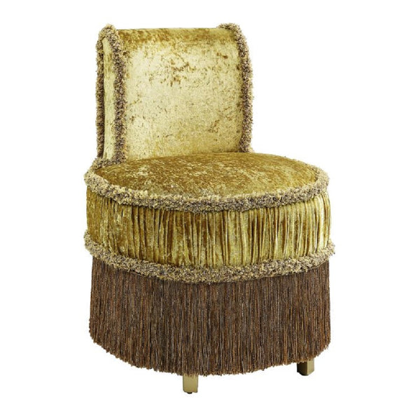 ACME Bernadette Gold Velvet Vanity Stool Model BD01478
