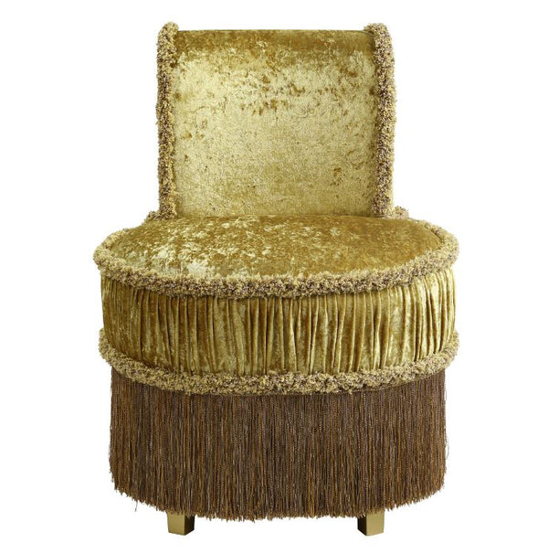 ACME Bernadette Gold Velvet Vanity Stool Model BD01478