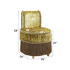 ACME Bernadette Gold Velvet Vanity Stool Model BD01478