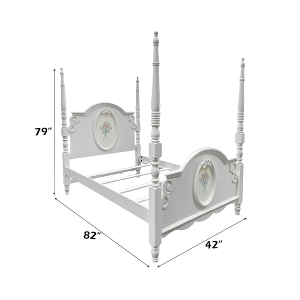 ACME Flora White Twin Bed (Poster) Model BD01638T