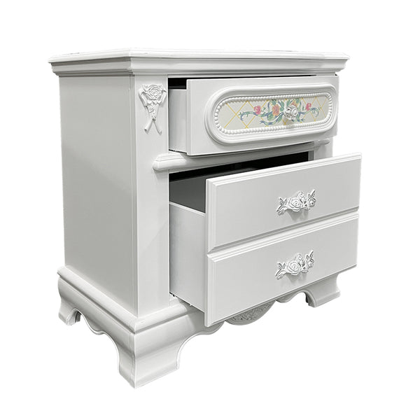 ACME Flora White Nightstand Model BD01639
