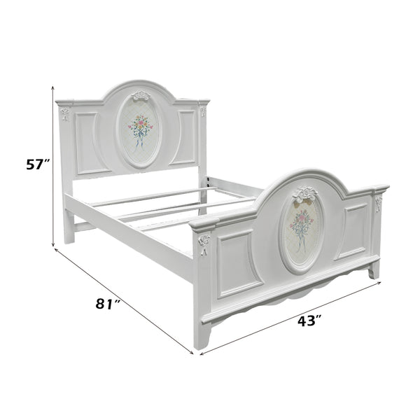 ACME Flora White Twin Bed Model BD01645T