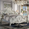 ACME Dresden Synthetic Leather & Bone White Queen Bed Model BD01682Q
