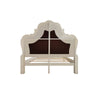 ACME Dresden Synthetic Leather & Bone White Queen Bed Model BD01682Q