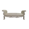 ACME Dresden Synthetic Leather & Bone White Bench Model BD01687