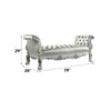 ACME Dresden Synthetic Leather & Bone White Bench Model BD01687