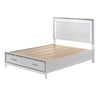 ACME Haiden LED & White Eastern King Bed with Storage Model BD01742EK