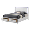ACME Haiden LED & White Eastern King Bed with Storage Model BD01742EK