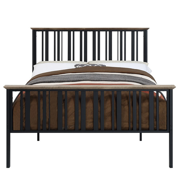ACME Zudora Antique Oak & Black Full Bed Model BD01748F