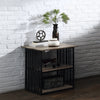ACME Zudora Antique Oak & Black Nightstand Model BD01749