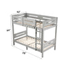 ACME Edah Gray Bunk Bed (Twin | Twin)Model BD01913