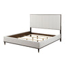 ACME Carena Light Gray Fabric White & Walnut Eastern King Bed Model BD02026EK